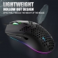 XYH90 Wired Lightweight Gaming Mouse Macro Programmable Honeycomb Hollow RGB Luminescent for Computer Laptop